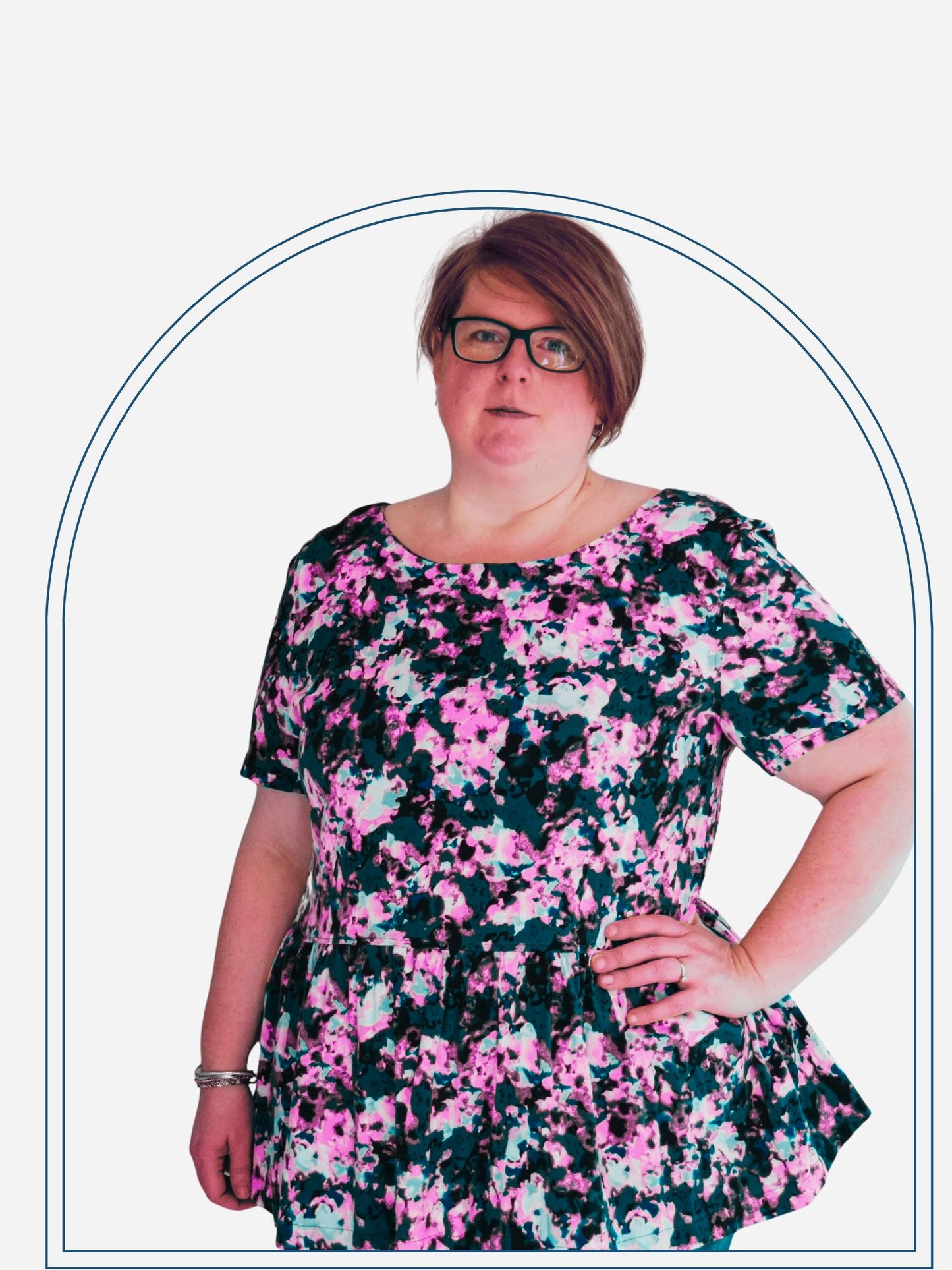 Boatneck Peplum Blouse