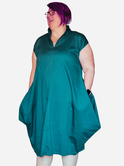 Drapey Dress with Collar